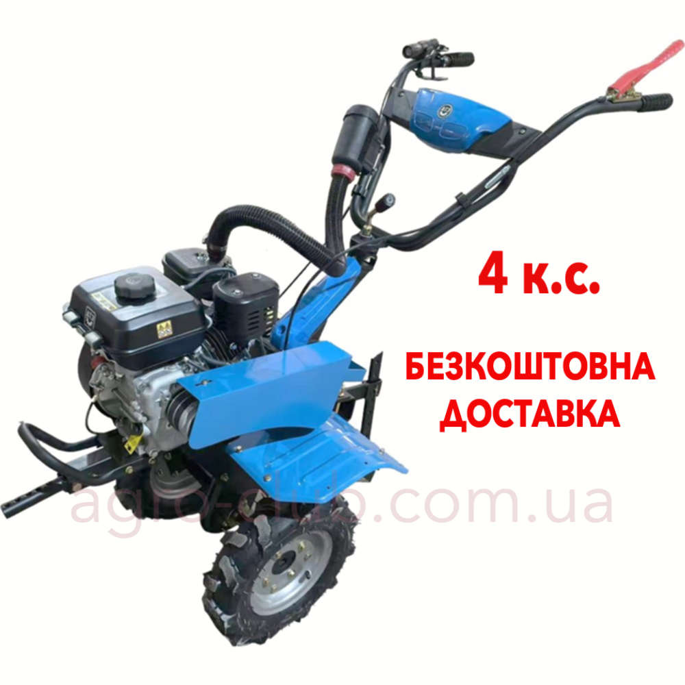 Мотоблок ДТЗ 440ДН + фреза з безкоштовною доставкою (4 к.с., ручний стартер) (колеса 4.00-8)