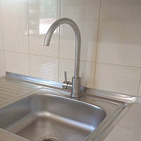 Кран кухонний Platinum 7990 NEST (3008 А) нержавіючий