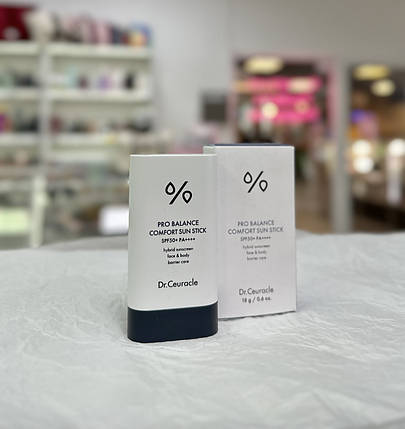 Сонцезахисний стик із пробіотиками для обличчя Dr. Ceuracle Pro Balance Comfort Sun Stick SPF50+ PA++++ 18г, фото 3