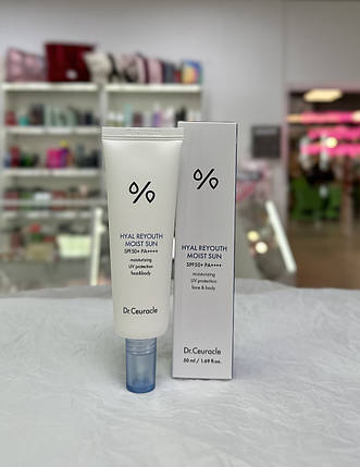 Зволожуючий сонцезахисний крем Dr.Ceuracle Hyal Reyouth Moist Sun SPF 50+/PA++++ 50мл, фото 4