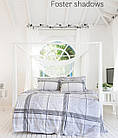 Комплект постільної білизни євро розмір Altinbasak ранфорс foster shadows