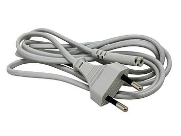 Шнур живлення з вилкою 2х0.75, 1.8 м, сірий