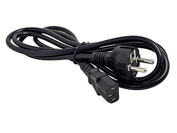 Шнур живлення комп'ютерний 3х0.75,пряма вілка, 1.8 метра