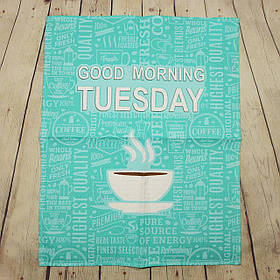 Рушник вафельний зелений 45х60 см "Вівторок" 45х60 см