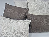 Комплект декоративних подушок Firanka Damask 36х30см 2шт, 32х22см 2шт, 32х26см 1шт коричневий з молочним (п_0771), фото 5