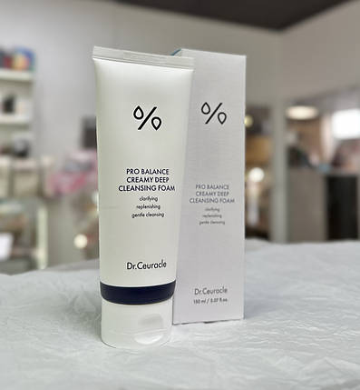 Кремова пінка для вмивання з пробіотиками Dr. Ceuracle Pro Balance Creamy Deep Cleansing Foam 150мл, фото 4