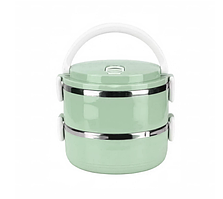 Ланчбокс двосекційний Empire 3515 Граф, 2 x 0.7 л, зелений