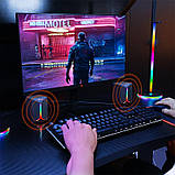 Колонки комп'ютерні Meetion SP2011 AUX, USB, RGB, чорні, фото 9