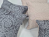 Комплект декоративних подушок Firanka Damask 36х30см 2шт, 32х22см 2шт, 32х26см 1шт, сірий і мокко (п_0772), фото 5