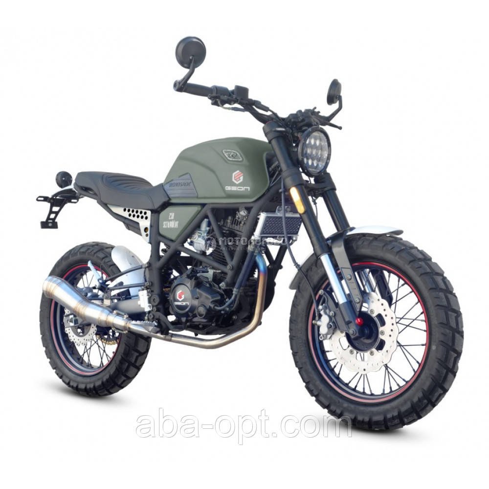 Дорожній мотоцикл Geon Scrambler 250 Об'єм куб 223 см3 шинах 17'' та 17'' купити в інтернет-магазині