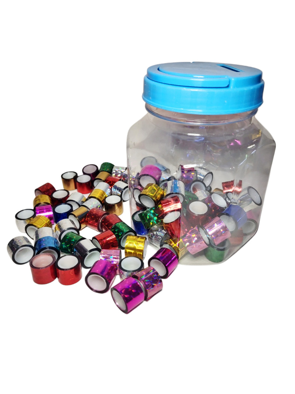 Декоративний скотч на клейкій основі "Голограмма" – 90 рулонів для декору, упаковки та творчості, фото 1