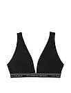 Комплект Білизни Victoria's Secret Cotton Wireless Lounge Топ-бралет і трусики-стрінги, Чорний, фото 2