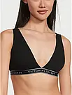 Комплект Білизни Victoria's Secret Cotton Wireless Lounge Топ-бралет і трусики-стрінги, Чорний, фото 5