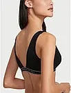 Комплект Білизни Victoria's Secret Cotton Wireless Lounge Топ-бралет і трусики-стрінги, Чорний, фото 6