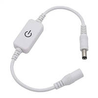 LED диммер сенсорний 6A, 12-24V, без пульта, сенсорний - регулювання на корпусі, білий