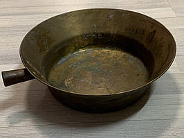 Мідний латунний таз з ручкою для приготування їжі (300 мм х 85 мм (h))