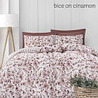 Комплект постільної білизни євро розмір Altinbasak ранфорс bice on cinamon
