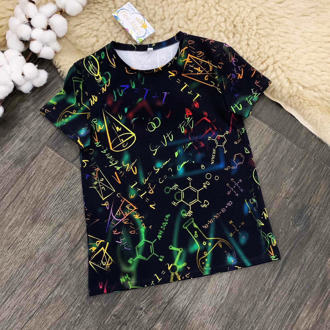 Дитяча футболка чорна хімія Five Stars 10931-128р