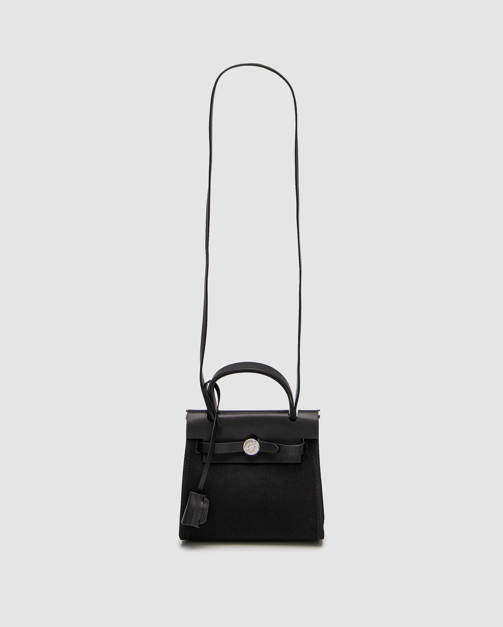 💎 Hermes Herbag Zip 20 Bag Black/Silver 19 х 17 х 8 см, фото 1