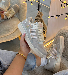 Кросівки жіночі Adidas Forum 84 Low Beige Off white взуття Адідас Форум замша бежеві повсякденні весна осінь