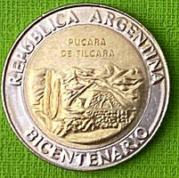 Монета Аргентини 1 песо 2010 р. 200-літ Незалежності