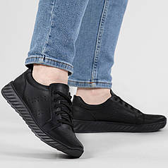 Жіночі кросівки шкіряні на літо чорні (АС 21 чорні)