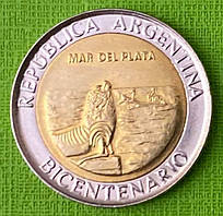 Монета Аргентини 1 песо 2010 р. 200-літ Незалежності