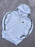 Худі біле на блискавці з капюшоном двонитка S, M, L, XL, XXL
