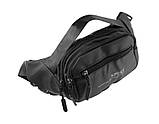 Сумка-бананка чорна, два відділення Sport, фото 2