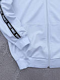 Худі біле на блискавці з капюшоном двонитка S, M, L, XL, XXL, фото 7