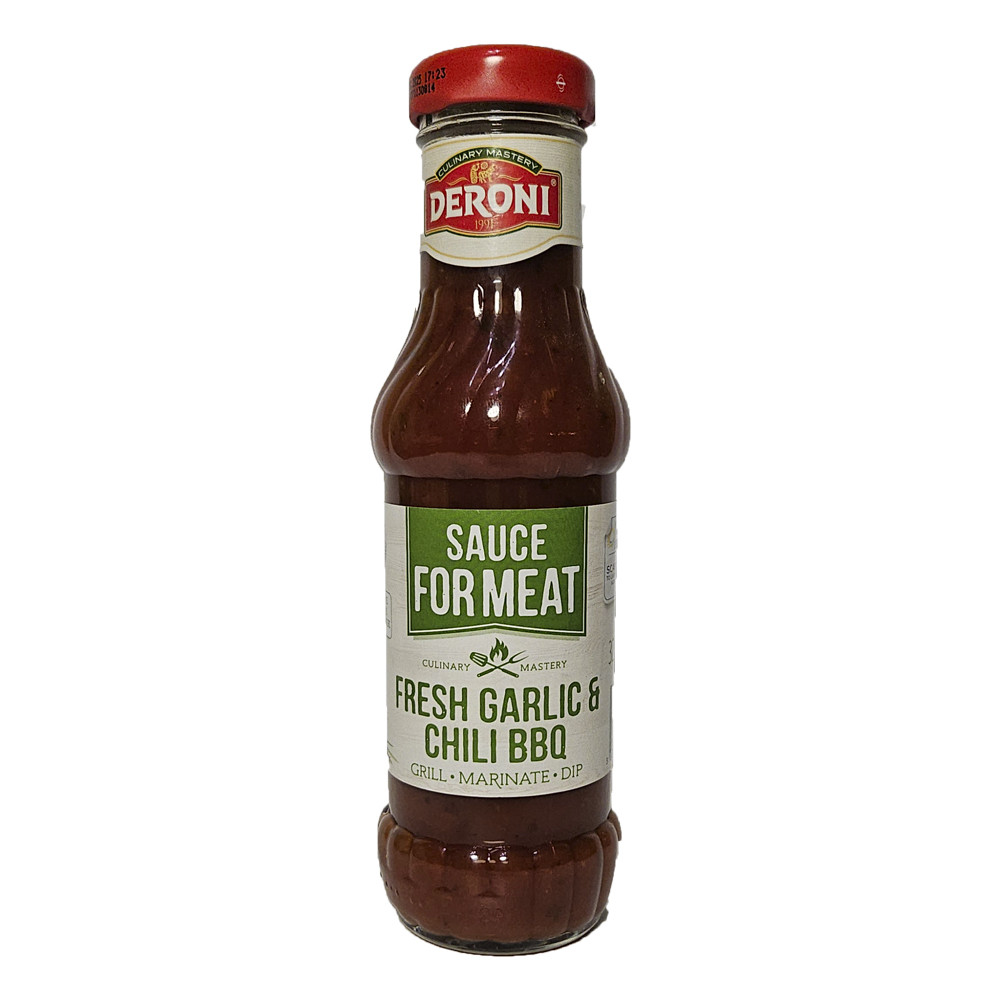 Соус до м'яса Часниковий та чилі 320 грам Fresh Garlic Chili  BBQ Deroni