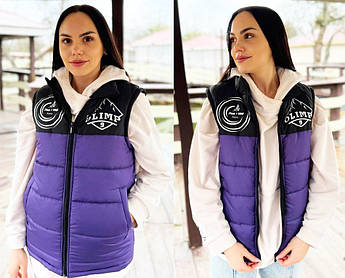 Жилет фіолетово чорний 