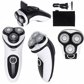 Електробритва Adler AD 2910w — 3 головки, тример, 60 хв роботи