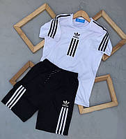 Чоловічий костюм на літо з лого (Шорти+футболка)