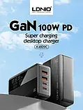 Швидкий зарядний пристрій USB C LDNIO 100 Вт GaN USB C, фото 11