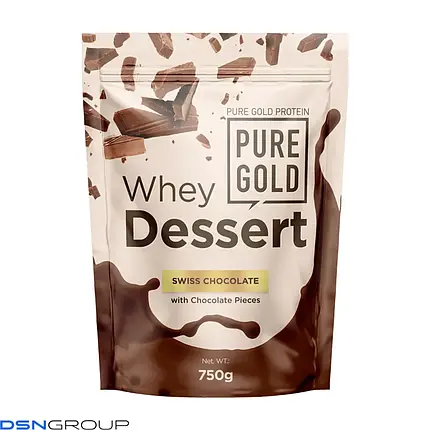 Сироватковий протеїн Pure Gold Protein Whey Dessert 750 г (swiss chocolate), фото 3
