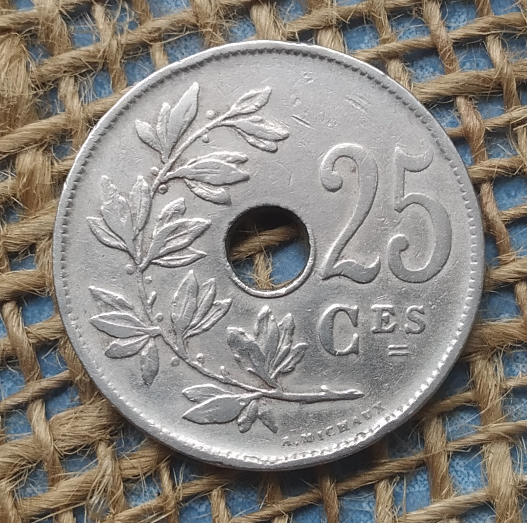25 сантимiв 1928 року. Бельгiя