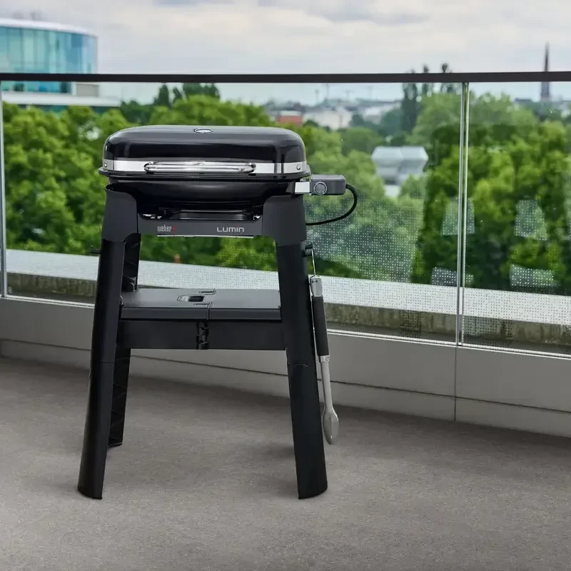 Гриль електричний Weber Lumin з підставкою, чорний