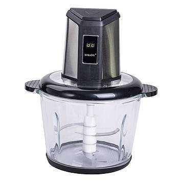 Чопер подрібнювач 800 Вт 4 леза з чашею на 2,5 літри 2 швидкості м'ясорубка Sokany SK-06023