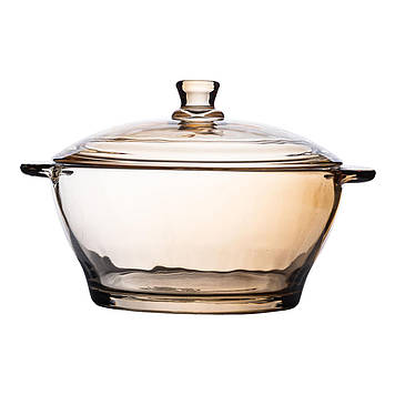 Супниця із кришкою скляна Ø 15.5 см бульйонниця 1 л для гарячих страв HP-YH-5