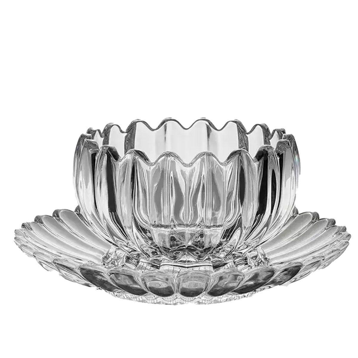 Набір піал із блюдцем 6 шт зі скла 300 мл для десертів HP-YH-6, фото 1