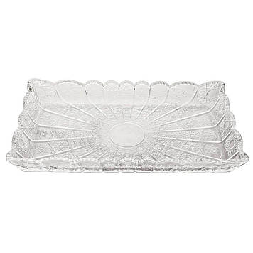 Блюдо для закусок Lirmartur скляне 28,6*16,5*3 см HP-YH-26