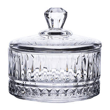 Цукерниця з кришкою скляна Ø 10 см кругла HP-YH-72