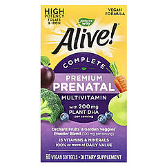 Чудові мультивітаміни, Prenatal Multi-Vitamin, Nature's Way, 60 вегетаріанських гелевих капсул