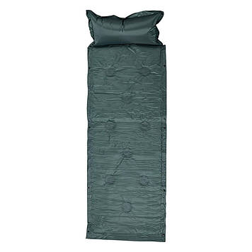 Матрац у намет надувний 175х60х2 см матрац похідний туристичний з підголівником Зелений SJ-0028-1GR