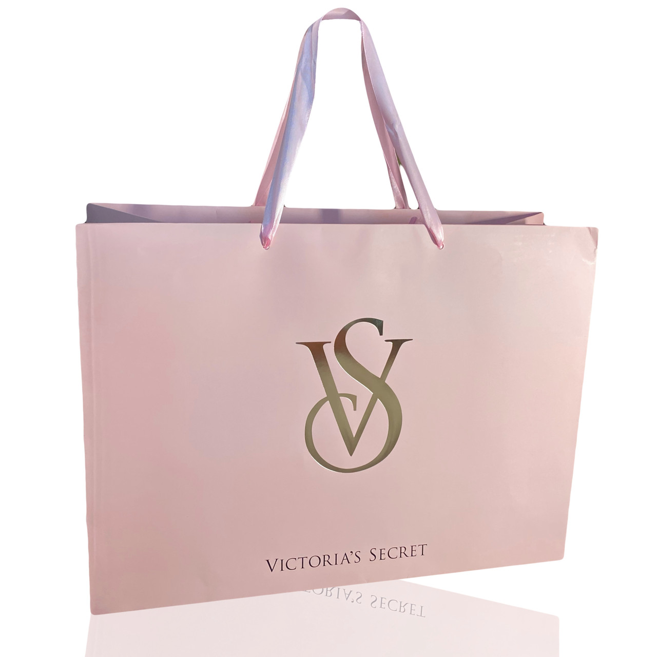 *25 шт* Пакет великий XL рожевий Victoria's Secret ОПТ 410х300х150 мм
