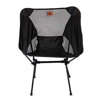 Крісло туристичне складне 55х55х70 см для кемпінгу на природу в чохлі Чорне HP-Y-1