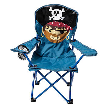 Розкладне крісло туристичне 34х58х65 см крісло для пікніка на природу з підстаканником Синій SJ-0065BL