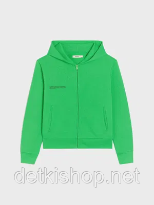 Дитячий зелений худі двунитка на блискавці з органичної бавовни Pangaia 98-104 см (3-4 Y), фото 1