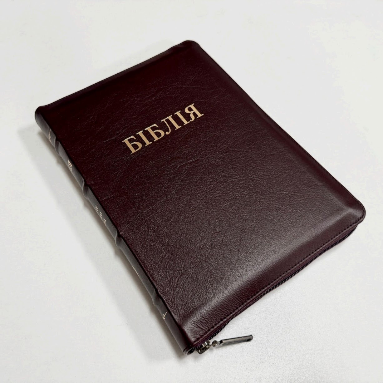 Біблія, переклад Івана Огієнка,17х25 см, шкіра, замок, індекси.